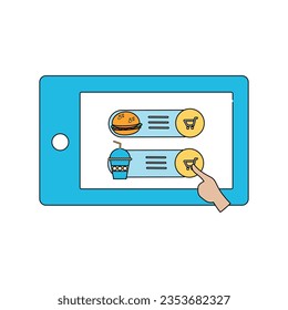 Food Delivery icons. food box, courier, fast delivery, door delivery, order food online, scooter and food scooter, express delivery, courier call and more.