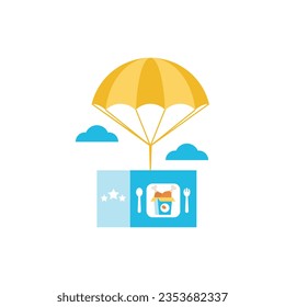 Food Delivery icons. food box, courier, fast delivery, door delivery, order food online, scooter and food scooter, express delivery, courier call and more.