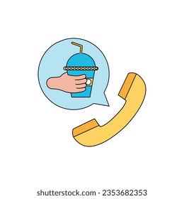 Food Delivery icons. food box, courier, fast delivery, door delivery, order food online, scooter and food scooter, express delivery, courier call and more.