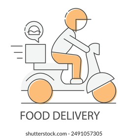 Food Delivery Icons: Food Order, Online Food Delivery, Delivery Service, Food Delivery App, Takeout.