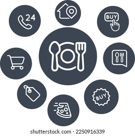 Food Delivery Icons vector design