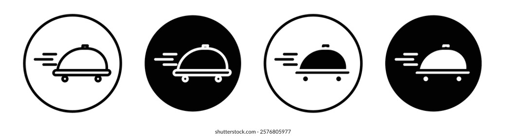 Food delivery icons vector pack for web designs