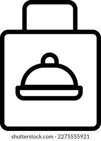 Food Delivery Line Icon Free