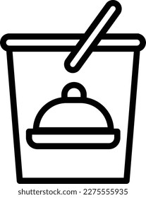 Food Delivery Line Icon Free