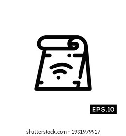Food delivery line icon. Online food delivery icon Vector Illustration Template For Web and Mobile