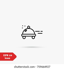 food delivery line icon vector
