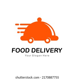 food delivery logo abstract vector