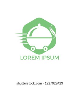 Food delivery logo design. Fast delivery service sign. 