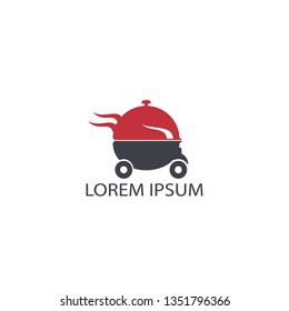 Food delivery logo design. Fast delivery service sign. Delivery logo online food ordering restaurant. 