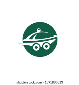 Food delivery logo design. Fast delivery service sign.	

