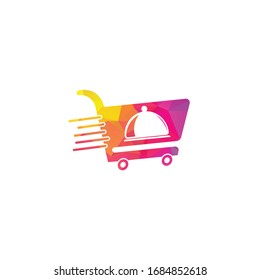 Food delivery logo design. Fast delivery service sign. Delivery logo online food ordering restaurant.	
