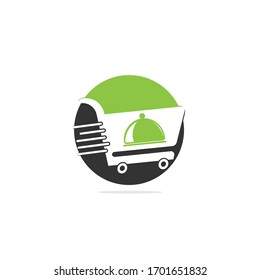 Food delivery logo design. Fast delivery service sign. Delivery logo online food ordering restaurant.	
