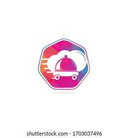 Food delivery logo design. Fast delivery service sign. Delivery logo online food ordering restaurant. Food chef logo	