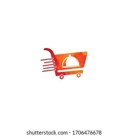 Food delivery logo design. Fast delivery service sign. Delivery logo online food ordering restaurant.	