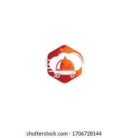 Food delivery logo design. Fast delivery service sign. Delivery logo online food ordering restaurant. Food chef logo	