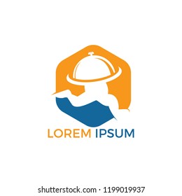 Food delivery logo design. Delivery logo online food ordering restaurant. 
