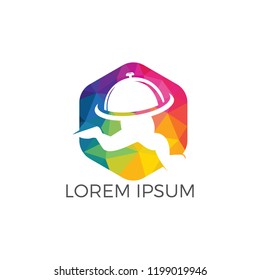 Food delivery logo design. Delivery logo online food ordering restaurant. 