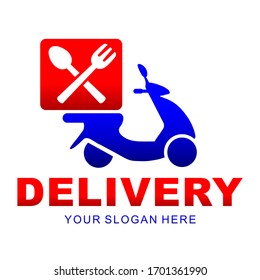 Food delivery logo design vector.
