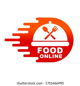 Food delivery logo design vector.