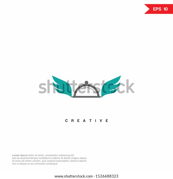 Food delivery logo icon.\
Illustration of business logotype restaurant and cafe. vector\
eps10