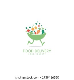 Food Delivery Logo Symbol Design Template Flat Style Vector