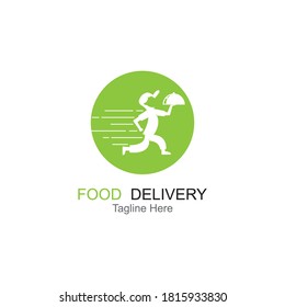 Food Delivery Logo Template Design. Creative Vector Emblem for Icon or Design Concept