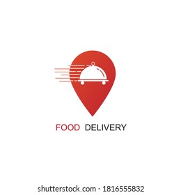 Food Delivery Logo Template Design. Creative Vector Emblem for Icon or Design Concept