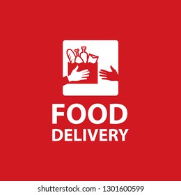 Food delivery logo Vector