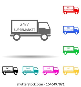 food delivery machine multi color style icon. Simple glyph, flat vector of market icons for ui and ux, website or mobile application