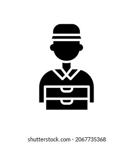 food delivery man icon illustration vector graphic
