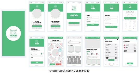 Food delivery mobile app ui design kit