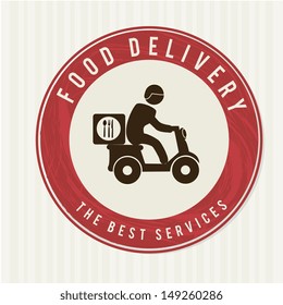 food delivery over white background vector illustration 