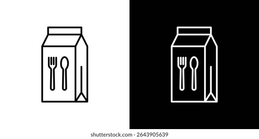 Food delivery paper bag icon symbol concept for graphic design, Website, UI. EPS