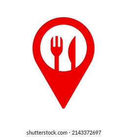 Food delivery pin point icon vector design illustration. Order online symbol.