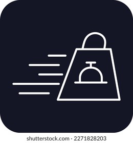 Food delivery delivery service icons with black filled outline style. Shipping logistics symbol sign. Simple vector illustration. Related to package, fee, fast courier