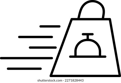 Food delivery delivery service icons with black outline style. Shipping logistics symbol sign. Simple vector illustration. Related to package, fee, fast courier