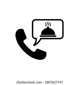 Food delivery service icons, logo isolated on white background