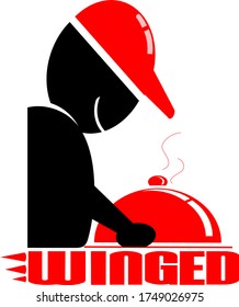 Food Delivery Service logo with Company Name (Editable)