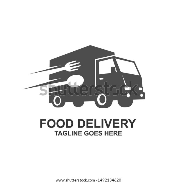 Food Delivery Service Logo Design Stock Vector (Royalty Free) 1492134620