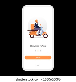 Food Delivery Service Screen. UI Interface Vector Illustration