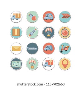 food delivery service set icons icon vector ilustration