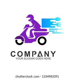 food delivery service vector logo design