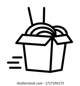 Food Delivery, Speed Delivery. Fast Food. Vector Icon
