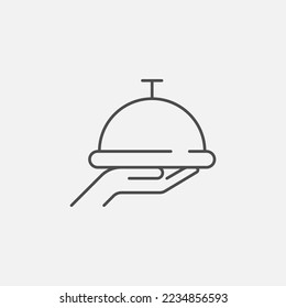 FOOD DELIVERY thin line icon