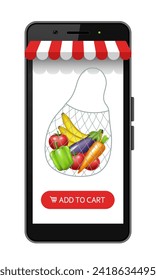 Food delivery. Vector clipart isolated on white background.