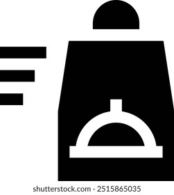 Ilustração do design do ícone do vetor da entrega de alimentos