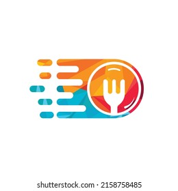 Food delivery vector logo design. Speedy food logo concept.	