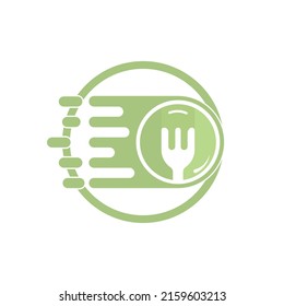 Food delivery vector logo design. Speedy food logo concept.	