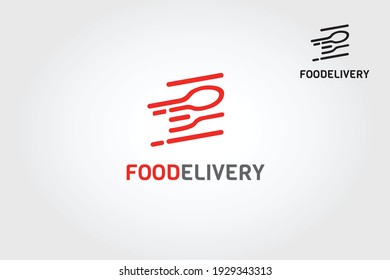 Food Delivery Vector Logo Template. Clean, fresh, modern logo suitable for food trucks, food services, caterers, and food delivery companies.