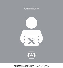 Food delivery - Vector web icon